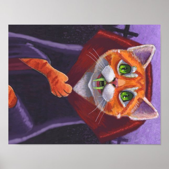 Cat Vampire Orange Tabby Poster (Front)