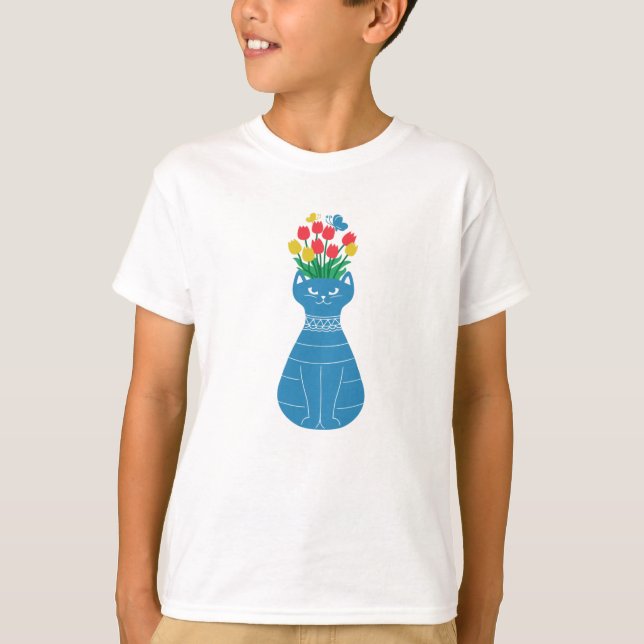 Cat Vase T-Shirt (Front)