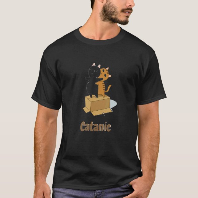 Cat version of Titanic catanic T-Shirt (Front)