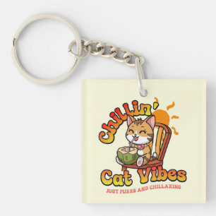 Cat Vibe Keychain
