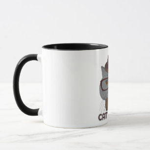 Cat Vibes – Cool Grey Cat Mug