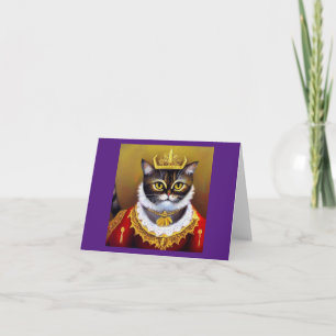 Cat Victorian Queen Card