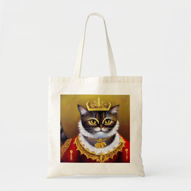 Cat Victorian Queen Tote Bag (Front)