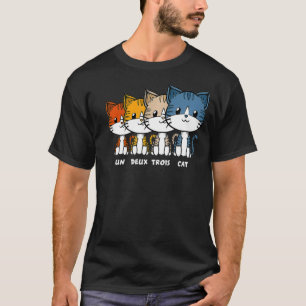 Cat Vintage Cat Lover Funny Kitten French Un Deu T T-Shirt