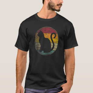 Cat  Vintage Distressed Retro 70s 80s Men Women T-Shirt