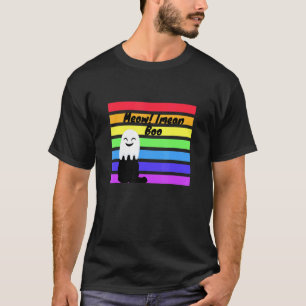 Cat Vintage Ghost Halloween- Meow I Mean Boo T-Shirt