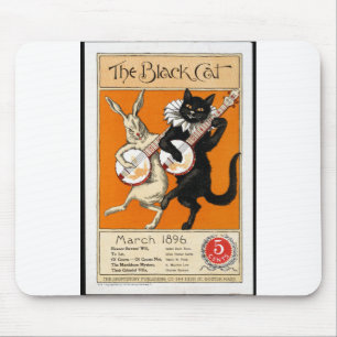 Cat Vintage Poster Ad Retro Design Poster Mouse Pad