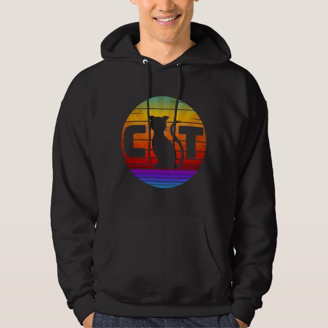 CAT VINTAGE SUNSET HOODIE (Front)