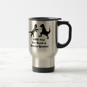 cat vs t-rex - OMG DRAMA QUEEN! Travel Mug