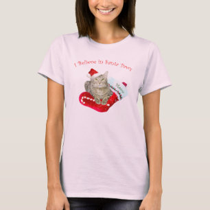 Cat Waiting for Santa T-Shirt