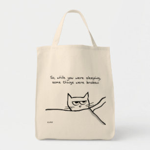 Cat Wake Up Call - Funny Cat Gift for Cat Lovers Tote Bag