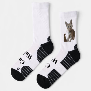  "Cat Walk", Create Your Own, Photo Customizable  Socks