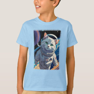 Cat walking in outer space! T-Shirt