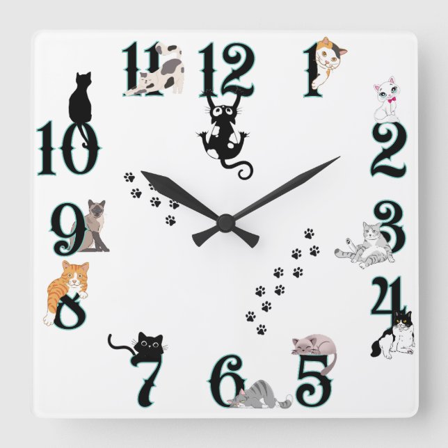 Cat wall clock (Front)