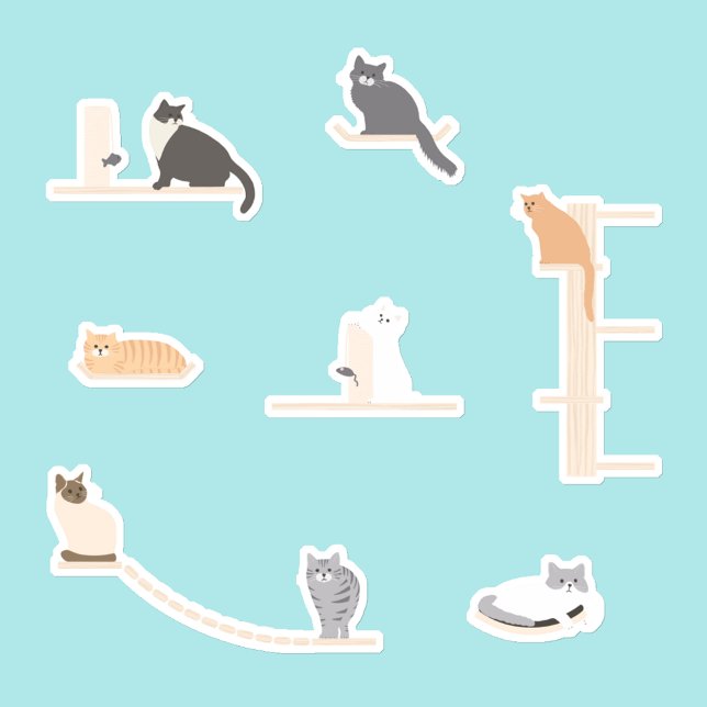 Cat Wall Furniture Sticker Sheet (Creator Uploaded)