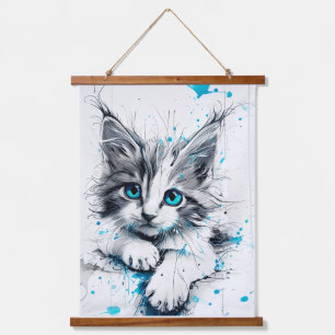 cat wall hanging tapestry kitty