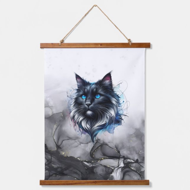 cat wall hanging tapestry kitty (Front)