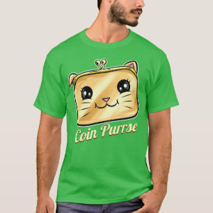 Cat Wallet Coin Purrse On Purrsday  T-Shirt