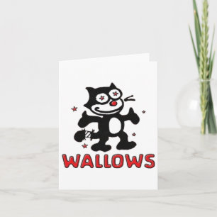 Cat Wallows Sticker Card