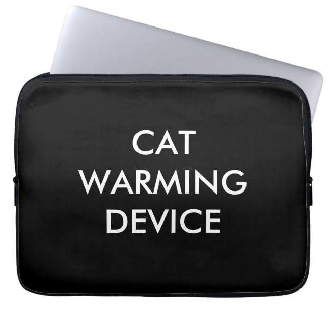 Cat warming device laptop sleeve (Front)