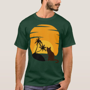 Cat Watching Sunset1 T-Shirt