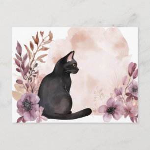 Cat Watercolor Postcard 