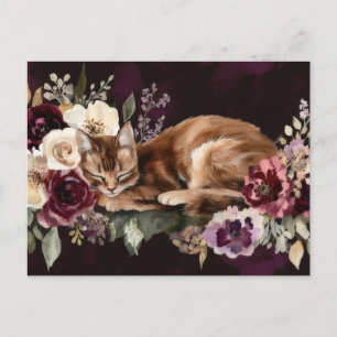 Cat Watercolor Postcard 