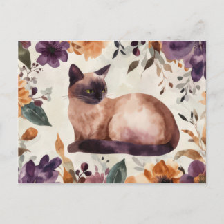 Cat Watercolor Postcard