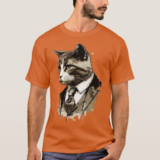 Cat wearing a suit T-Shirt