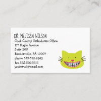 Cat Wearing Braces Cute Orthodontists