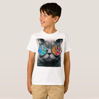 Cat wearing coloured glasses T-Shirt