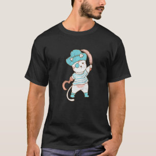 Cat Wearing Pirate Halloween Party Costume Pirates T-Shirt