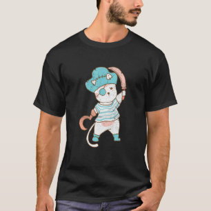 Cat Wearing Pirate Halloween Party Costume Pirates T-Shirt