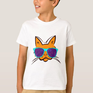 CAT wearing sunglasses funny kids T-shirts