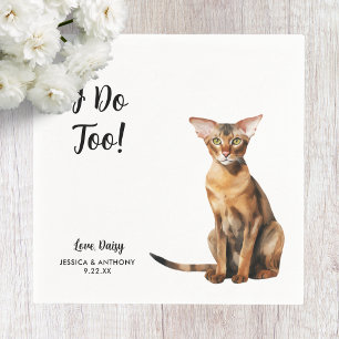 Cat Wedding Cocktail Napkin