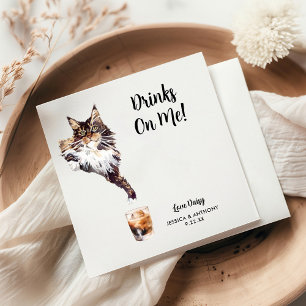 Cat Wedding Cocktail Napkins