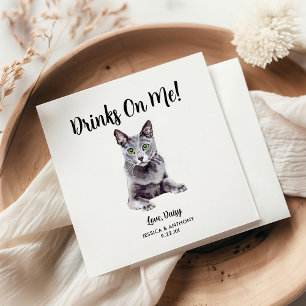 Cat Wedding Cocktail Napkins