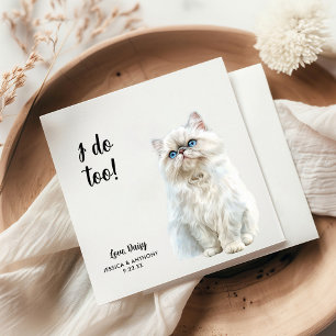 Cat Wedding Cocktail Napkins