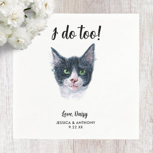 Cat Wedding Cocktail Napkins