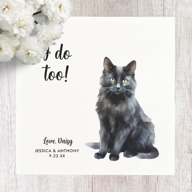 Cat Wedding Cocktail Napkins (Creator Uploaded)