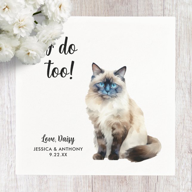 Cat Wedding Cocktail Napkins (Creator Uploaded)