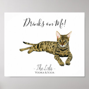 Cat Wedding Drink Sign