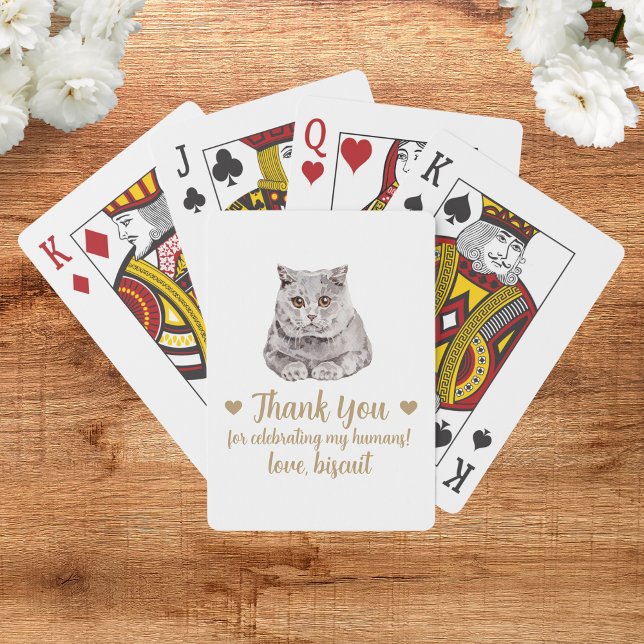 Cat Wedding Favour Playing Cards (Creator Uploaded)