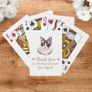 Cat Wedding Favour Playing Cards