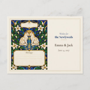 Cat Wedding Guest Book Wishes Postcard