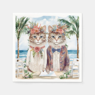 Cat Wedding Napkin