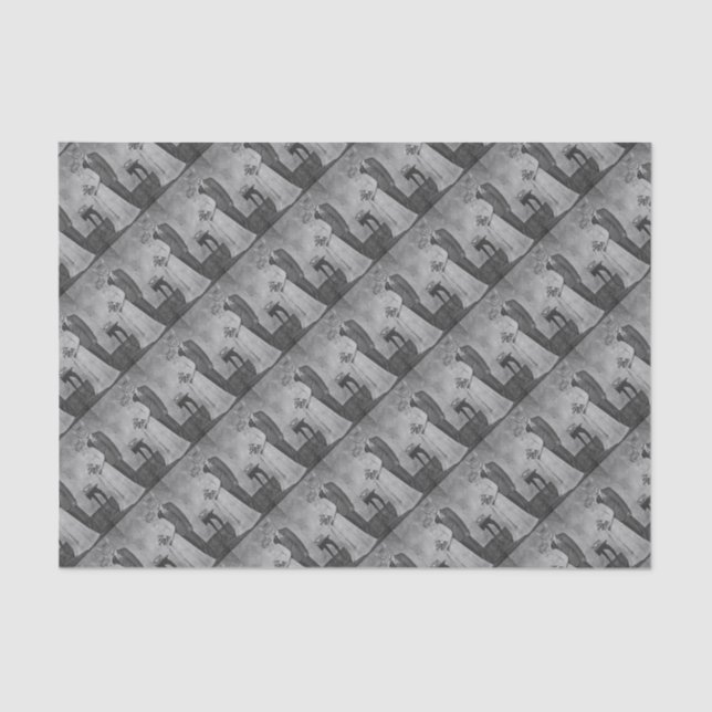 Cat wedding tissue paper (Front)