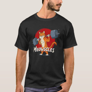 Cat Weightlifting Funny Workout and Fitness T-Shirt
