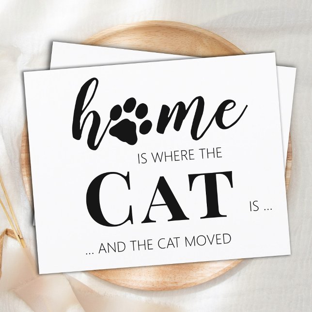 Cat We've Moved New Address Moving Budget Postcard (Creator Uploaded)