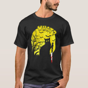 Cat What  Black Ca  Murderous Cat With Knife 2 T-Shirt